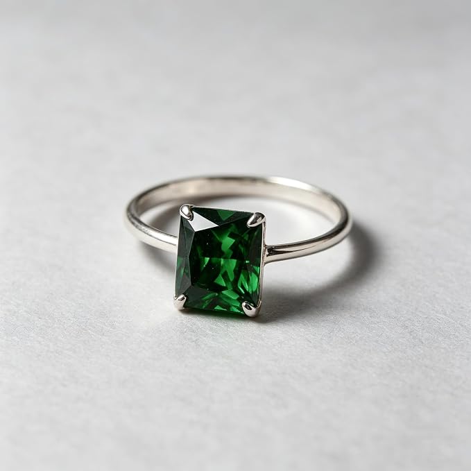 Emerald Green Color Cubic Zirconia Loose Beads Unset - Image 6