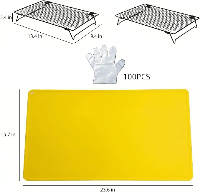 ZZOFSWORM Tie Dye Kit with 2 Adjustable Folding Racks, Non-Slip Silicone Pad & - Image 5