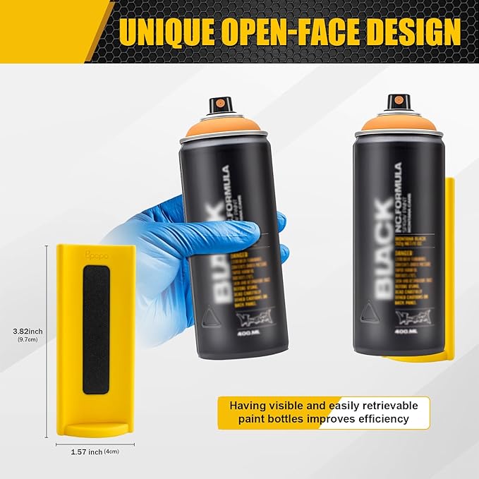 2 Pcs Magnetic Aerosol Spray Can Holder,Strong Magnets Hold Can,Spray Can Wall Mount Organizer Paint Can Bottle Rack for Garage,Toolbox, Workspace