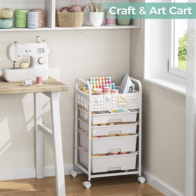 4 Drawer Rolling Storage Cart - Image 7