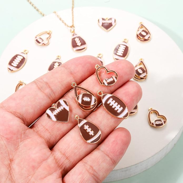 20PCS Sports Charms Enamel Basketball Baseball Pendant Charms - Image 4