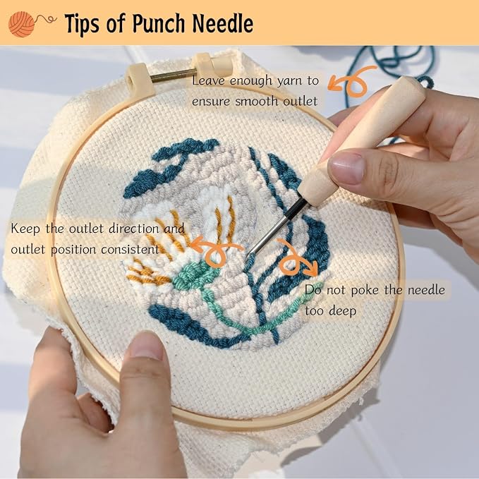 Mooncci Punch Needle Coaster Kit, Great Festival Gift and Decoration Ideas - Image 5