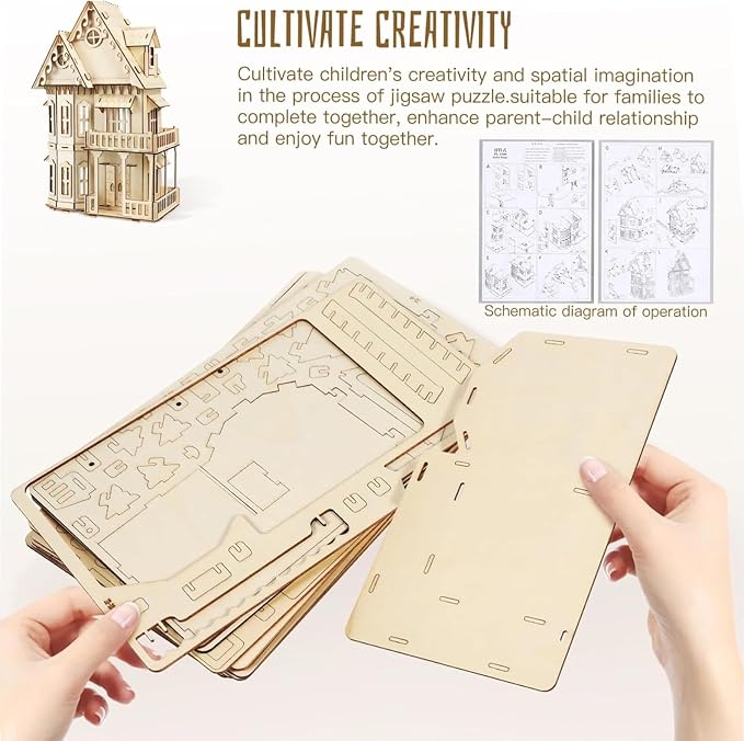 3D House Jigsaw Puzzle Model Kit - Image 3