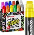 Coogert 12 Colors Jumbo Poster Markers, 15MM Thick Permanent Acrylic Graffiti by CoogertPaintPens