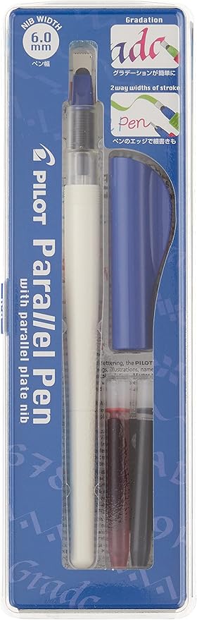 Pilot Parallel 4 Nib Calligraphy Pen Set, 3.8mm & 6.0mm Nibs, Includes 4 Black by PilotCorporationofAmerica