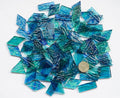 200g Transparent Mosaic Glass Tiles, Large Stained Glass Pieces by Unknown