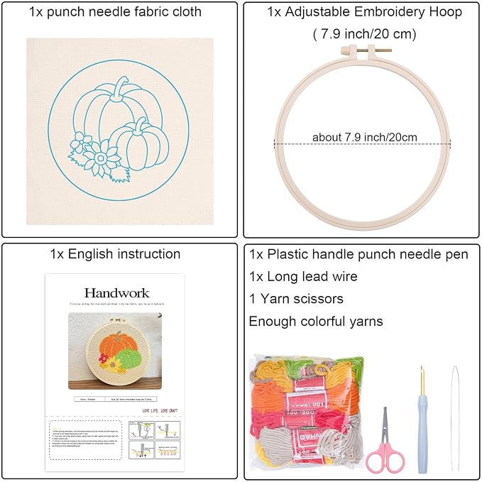 Louise Maelys Beginners Punch Needle kit, Embroidery Starter Kits - Image 2