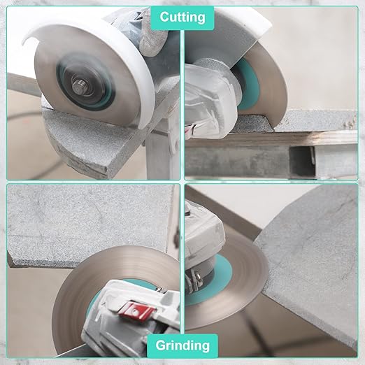 Tile Blade 4.5"/115mm Diamond Saw Blade Hexagon Design for Cutting and Grinding Granite Marble Ceramic Porcelain Tile,Arbor 7/8"-5/8"