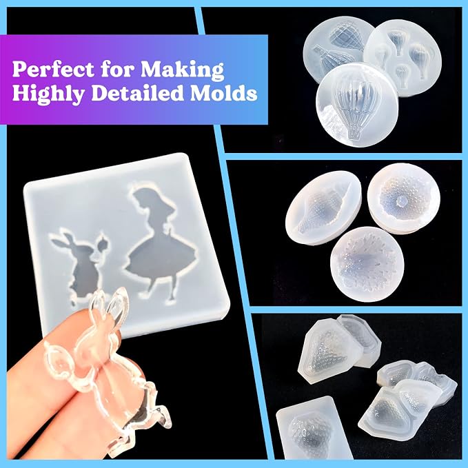 LET'S RESIN Silicone Mold Making Kit-Translucent Silicone Rubber Non-Toxic - Image 7