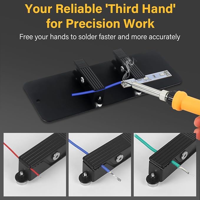 Magnetic Helping Hands Clamp Metal, Adjustable Third Hand Soldering Holder Stand - Image 3