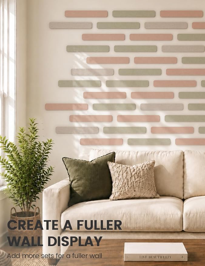 Fluxynara Cork Board Alternative Felt Strip Board 8-Pack 13"x2", Office Pin - Image 7