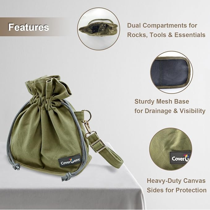 Nature Collection Bag for Rock, Pine Cones, Beach Glass, Teens & Women Canvas - Image 3
