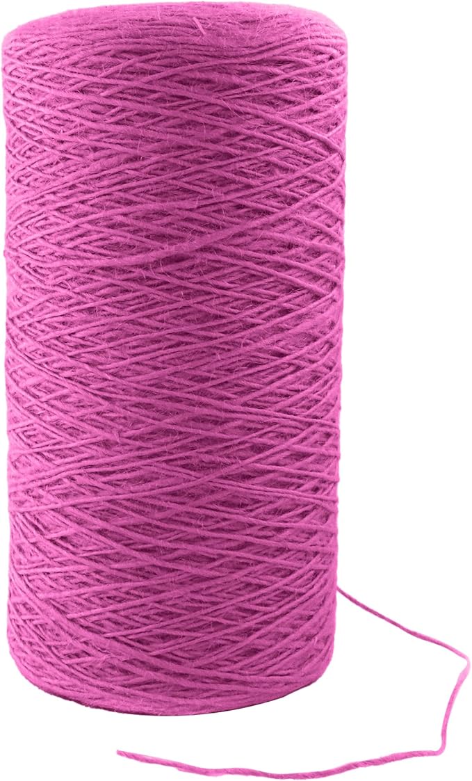1mm x 2000 Feet Pink Jute Rope, Twine for Gardening Tomato Climbing Plant Tie Floristry Crafts Gift Wrapping Packing Decor