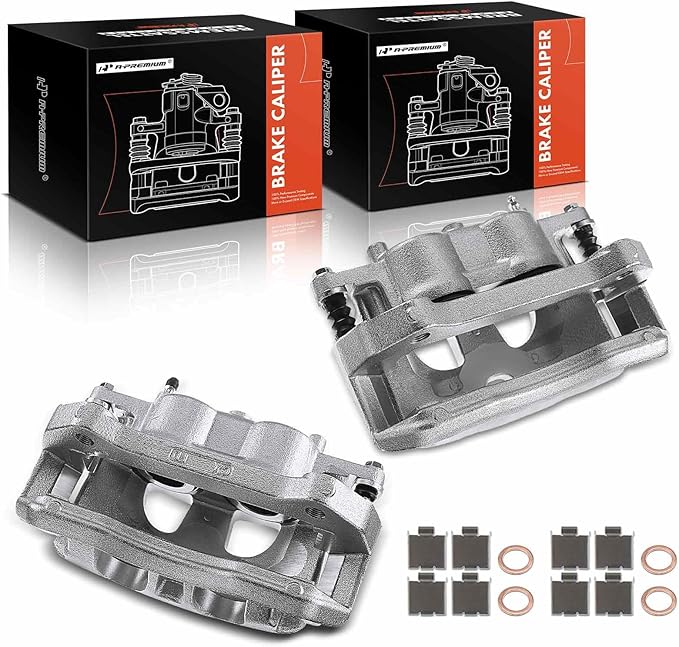 A-Premium Disc Brake Caliper Assembly with Bracket Compatible with Ford Models - For F-150 2012-2020, Lobo 2011-2013 2015-2020 - Front Side