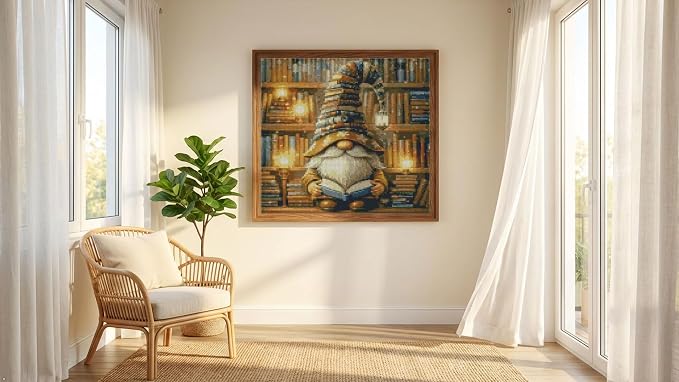 Book Gnome Cross Stitch Kits, Book Gnome Cross Stitch Patterns, Dimensions - Image 5