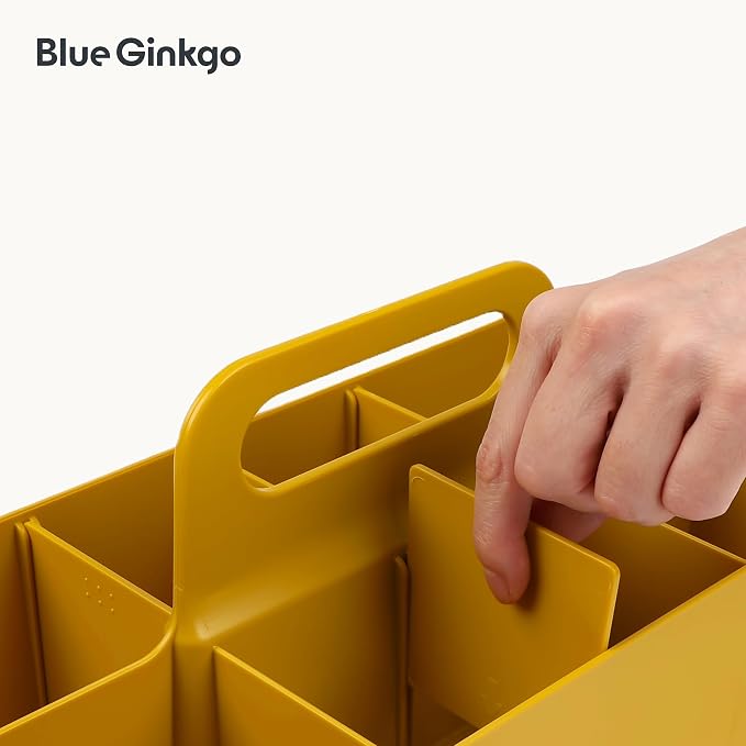 BLUE GINKGO Stackable Organizer Caddy, L-Rectangle, Made in Korea | Portable. - Image 7