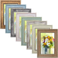 LUCKYLIFE 5x7 Picture Frame Set of 8, Rustic Farmhouse Picture Frames by LUCKYLIFE