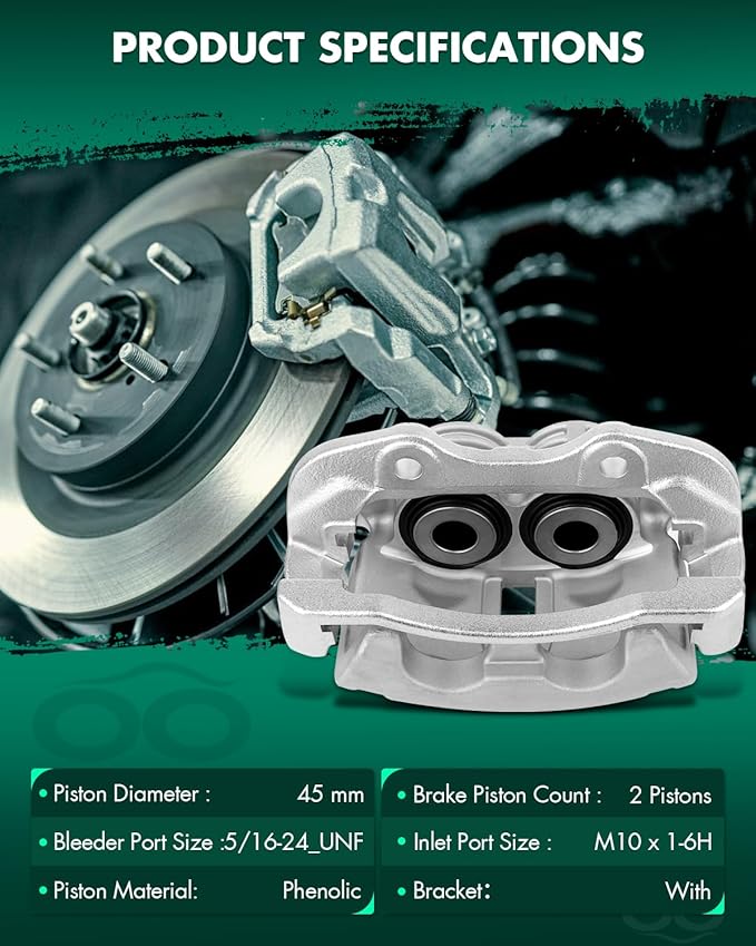SCITOO Rear Left+Right Brake Calipers With Bracket 18-B4764 18-B4765 Compatible For Cadillac 2002-2006 For Chevrolet 2000-2007 For Ford 1999-2000 For GMC 2000-2007
