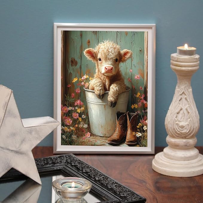 MBNTJHT DIY Cute Cow Paint by Numbers Kit - Image 3
