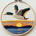 DIY Punch Needle Kits Flying Mallard Under Sunset by Unknown