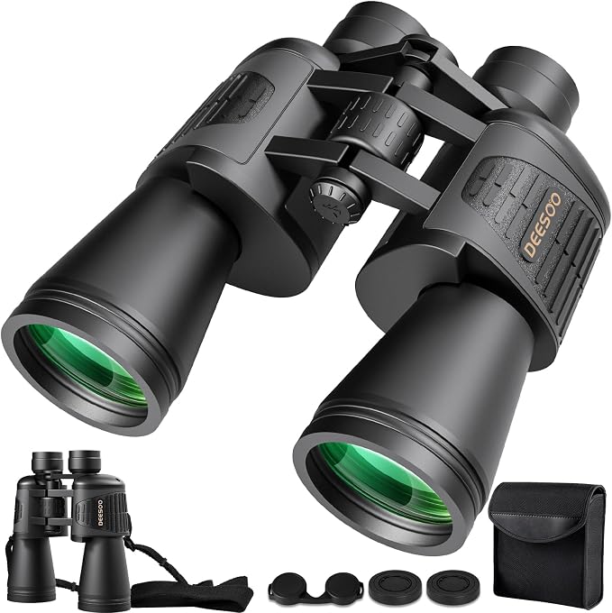 20x52 Binoculars for Adults High Powered | HD Vision, Large View, BAK4 Porro by DeesooOptics