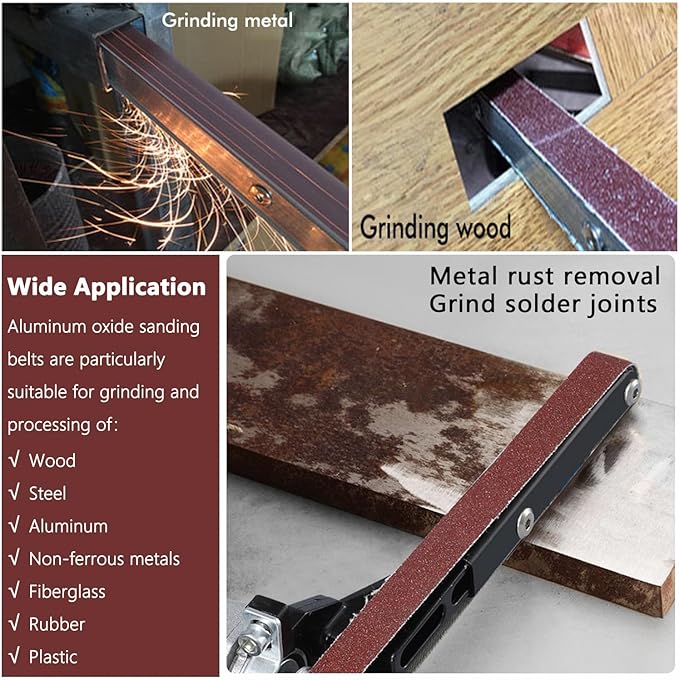 20 Pcs 3/4 x 20.5 Inch Premium Soft Cloth Aluminum Oxide Sanding Belts,4 Pcs Each of 60/120/240/400/600 Grits Sanding Belt for Detailing Bandfile Sander,520 x 20 mm Sanding Belts for Mini Belt Sander.