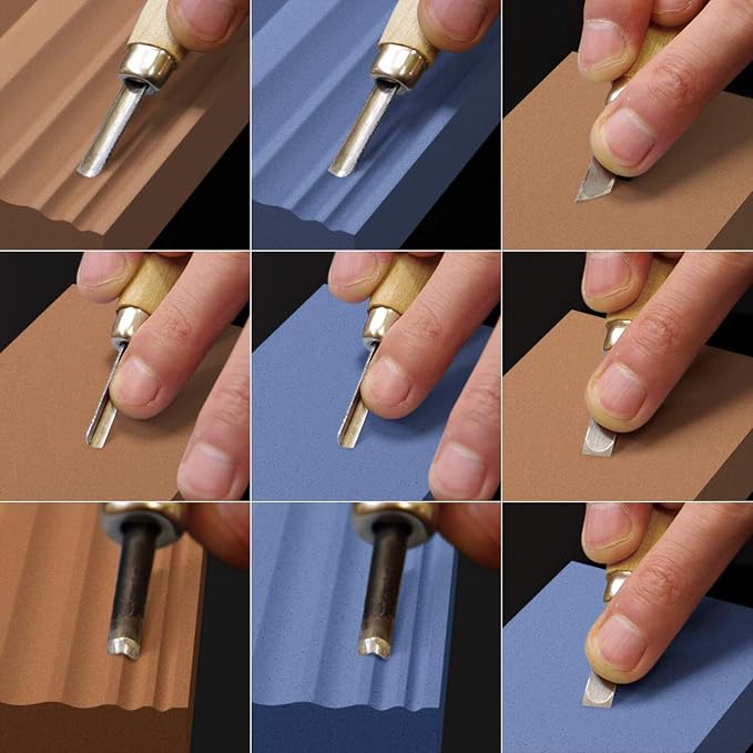 Sharp Pebble Sharpening Stones for Wood Carving Tools-Two Whetstones Grit 400 & - Image 7