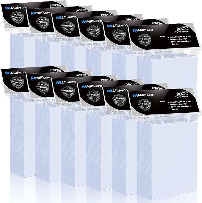 1200 Count Card Sleeves, Soft Trading Card Sleeve Fit by Mlikero