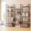 NUMENN Triple 5 Tier Bookshelf, Wide Book Shelf by NUMENN