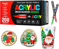 Acrylic Paint Markers Pens, 200 Vivid Colors Acrylic Markers Set, Direct Liquid by Unknown