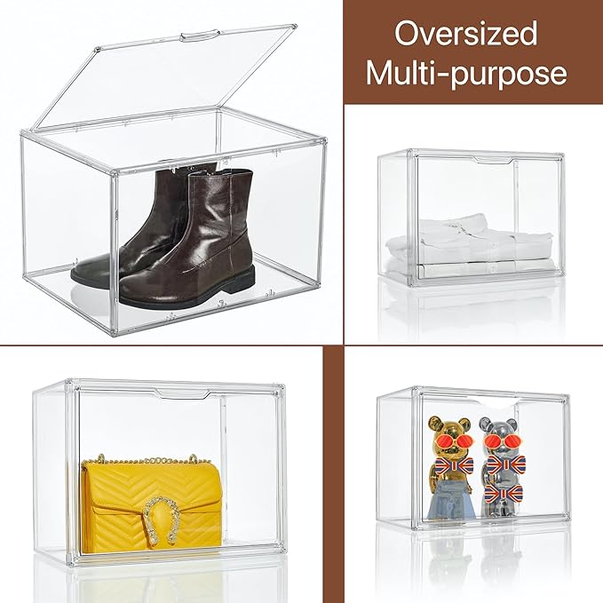 Attelite Clear Acrylic Display Case, Display Storage Box Countertop - Image 5