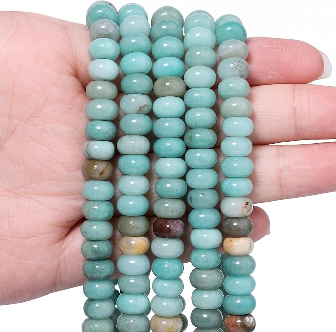 Songxi 5x8mm Natural Blue Amazonite Beads, Gemstone by SongXi