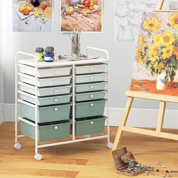 BECOMFORT 12-Drawer Rolling Cart - Image 9