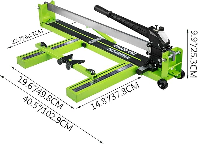 VEVOR Tile Cutter 40 Inch, Manual Tile Cutter All-Steel Frame,Tile Cutting Machine w/Laser Guide and Bonus Spare Cutter,Tile Cutter Hand Tool for Precision Cutting Porcelain Ceramic Floor Tiles