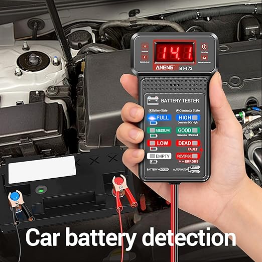 ANENG Digital Multimeter with Car Battery Tester,12V Digital Automotive Batteries Tester,Measures Voltage,Current,Resistance,Continuity,Diodes,Voltage Indicator for Truck Motorcycle Electrical Tools
