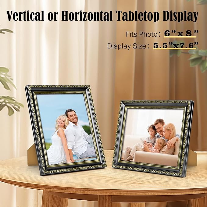6×8 Picture Frame Gold - Image 4