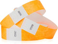 10,000 WristCo Neon Orange Tyvek Wristbands for Events - Tamper-Proof Design & Fluorescent Color Prevent Reuse Premium-Grade Bracelets for Hospital & Medical ID, Party & VIP Identification