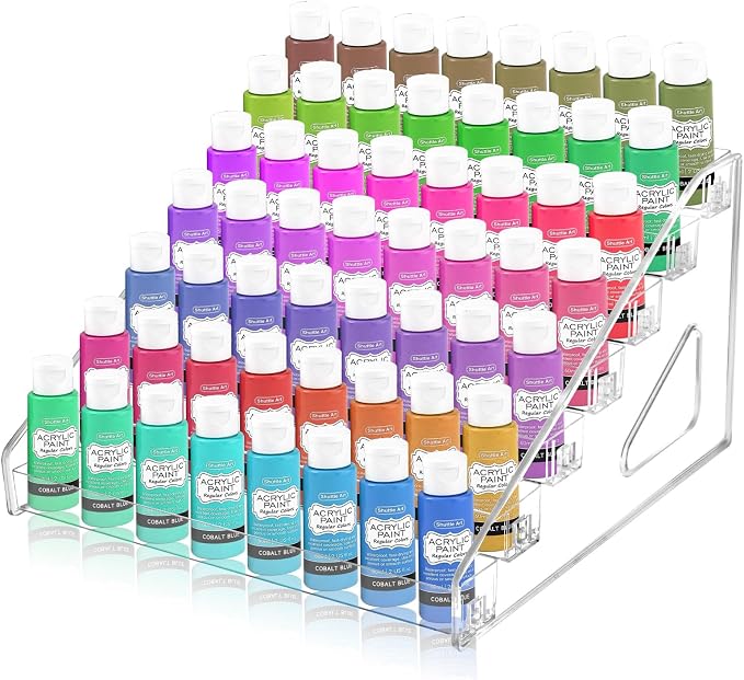 Vowcarol Clear Paint Organizer, Miniature Paint Holder 7 Layers Paint Storage by Vowcarol