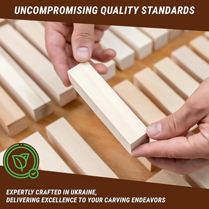 BeaverCraft Basswood Carving Blocks BW18 pcs Whittling Wood - Image 6