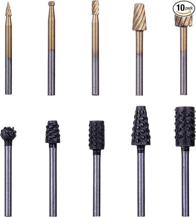 NordWolf 10-Piece Wood Carving Rasp Files Set by NordWolfTools