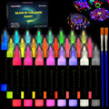FansArriche Glow in the Dark Paint, 24 Colors x 20 ml Fabric Paint | 3D Neon by FansArriche