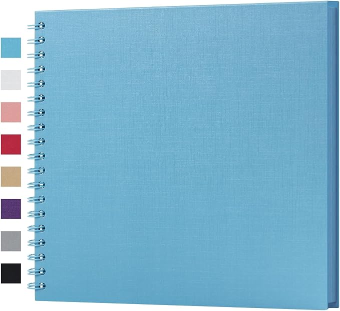 potricher 10 x 10 Inch DIY Scrapbook Album 40 Pages Hardcover Kraft Paper Scrap by potricher