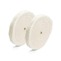 ENKAY - 6" Spiral Sewn Buffing Wheels (2 Pack) or Polishing Metal and More, for Use with Polishing Compounds, Buffing Machines & Bench Grinders (55 Ply Each)
