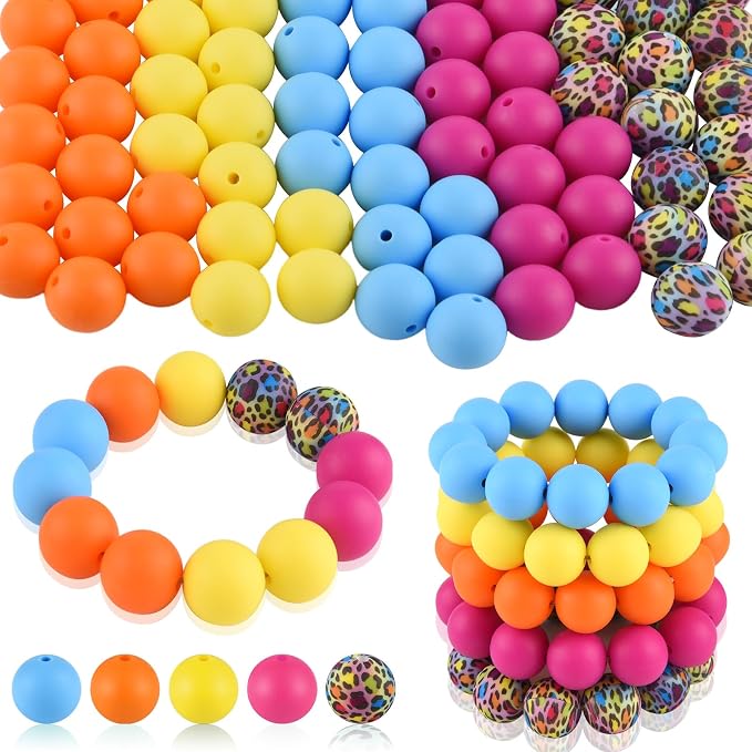 ASTARON 100 Pcs 15mm Silicone Beads by ASTARON