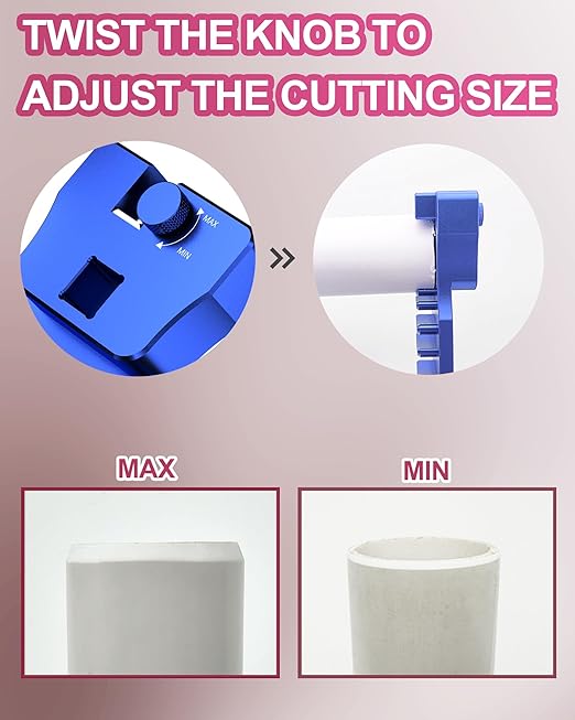 9-in-1 PVC Pipe Deburring Tool, Adjustable Chamfers PVC Chamfer Tool for 9 Sizes: 0.5 Inch to 4 Inch Plastic Pipes, Professional Effective PVC Pipe Reamer for SCH40 PVC, CPVC Pipes (Blue)