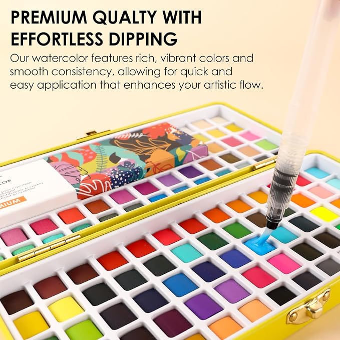Grabie 100 Colors Premium All-In-One Watercolor Paint Set - Image 3