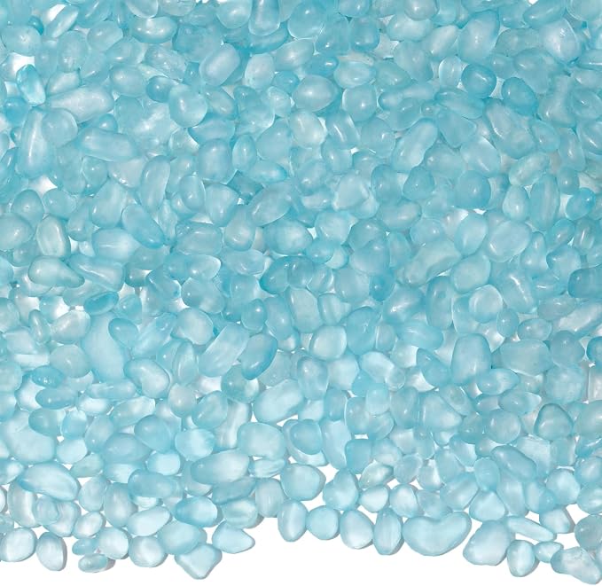 QEQEKAKA Sea Glass Stones for Crafts About 1LB Glass Pebbles Gemstones Bulk for by QEQEKAKA