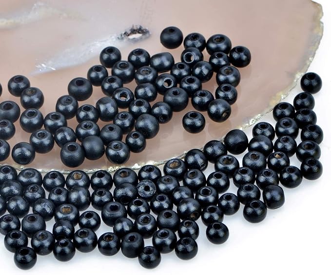 AD Beads Wood Spacer Loose Wooden Craft Beads Big Hole Beads Assorted - Image 3