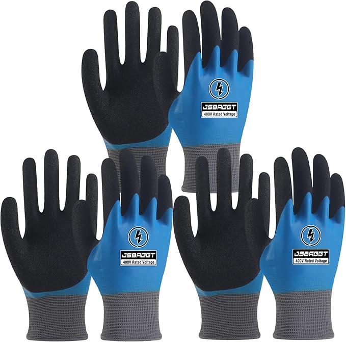 Insulated Electrician Gloves 400V High Voltage Resistant,Flame Retardant Fully Waterproof