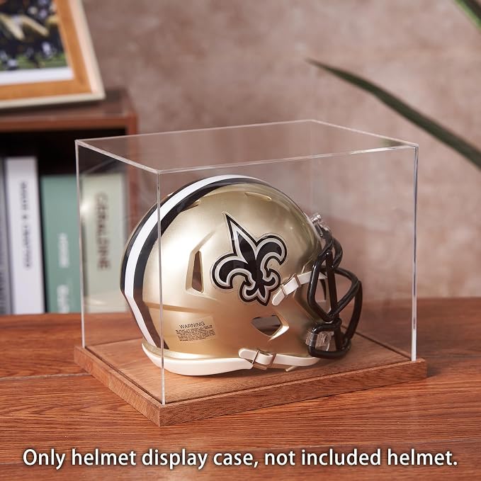 LITY Mini Helmet Display Case, No Assembly Required Acrylic Clear 1/2 Football - Image 5